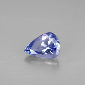 Tanzanita violeta natural de 0,94 ct, en forma de pera, VVS-VS