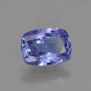 Tanzanita azul natural de 1,28 ct, corte cojín, VS