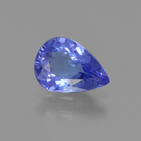 Tanzanita violeta natural de 0,91 ct, en forma de pera, VVS-VS