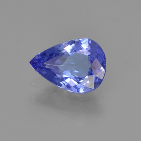 Tanzanita violeta natural de 0,91 ct, en forma de pera, VVS-VS