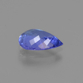 Tanzanita violeta natural de 0,91 ct, en forma de pera, VVS-VS