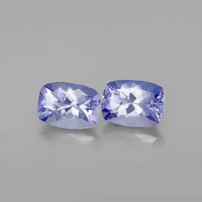 Gemas de tanzanita violeta natural de  ct, corte cojín, VVS