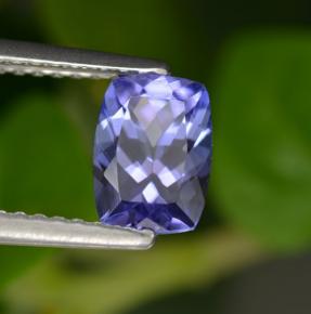 Tanzanita violeta natural de 1,13 ct, corte cojín, VVS