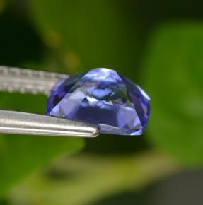 Tanzanita violeta natural de 1,13 ct, corte cojín, VVS