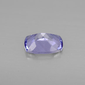 Tanzanita violeta natural de 0,93 ct, corte cojín, VVS