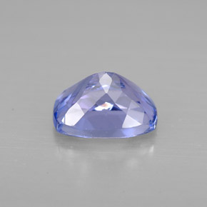 Tanzanita azul natural de 1,29 ct, corte cojín, VVS