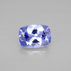 Tanzanita violeta natural de 0,93 ct, corte cojín, VVS