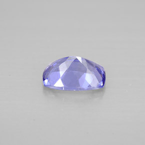 Tanzanita violeta natural de 0,81 ct, corte cojín, VVS