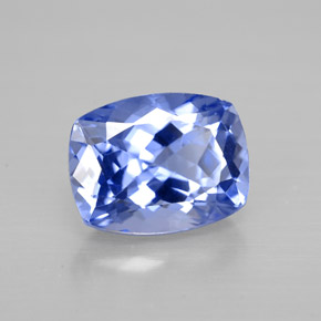 Tanzanita azul natural de 1,78 ct, corte cojín, VVS-VS