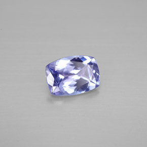 Tanzanita violeta natural de 0,82 ct, corte cojín, VVS-VS