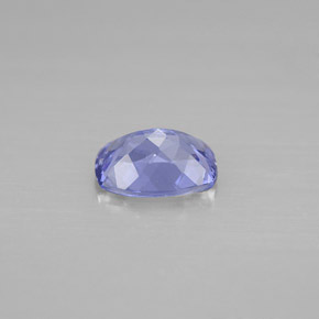 Tanzanita violeta natural de 0,84 ct, corte cojín, VVS-VS