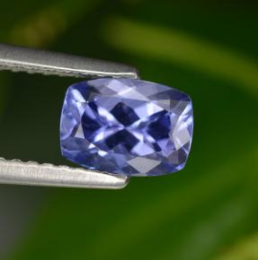 Tanzanita azul natural de 0,99 ct, corte cojín, VVS-VS