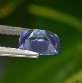 Tanzanita azul natural de 0,99 ct, corte cojín, VVS-VS