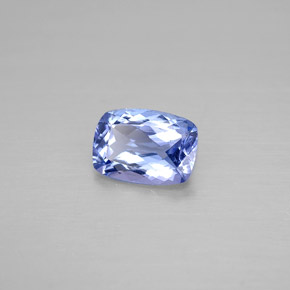 Tanzanita violeta natural de 0,69 ct, corte cojín, VVS-VS