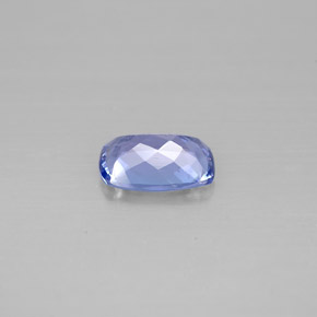 Tanzanita violeta natural de 0,69 ct, corte cojín, VVS-VS