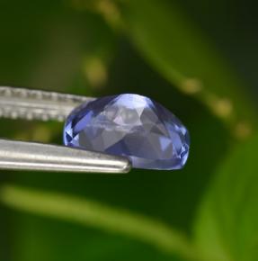 Tanzanita azul natural de 0,90 ct, corte cojín, VVS-VS