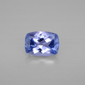 Tanzanita azul natural de 0,95 ct, corte cojín, VVS-VS