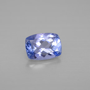 Tanzanita azul natural de 0,95 ct, corte cojín, VVS-VS