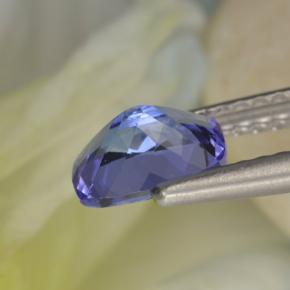 Tanzanita azul natural de 0,90 ct, corte cojín, VVS-VS
