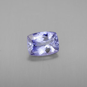 Tanzanita violeta natural de 0,92 ct, corte cojín, IF