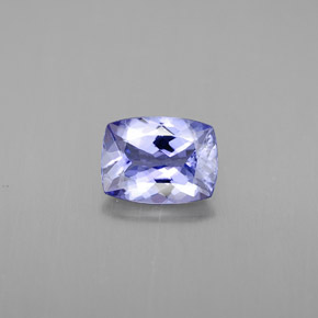 Tanzanita violeta natural de 0,92 ct, corte cojín, IF