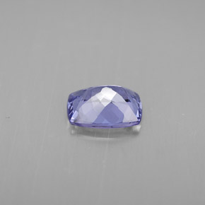 Tanzanita violeta natural de 0,92 ct, corte cojín, IF