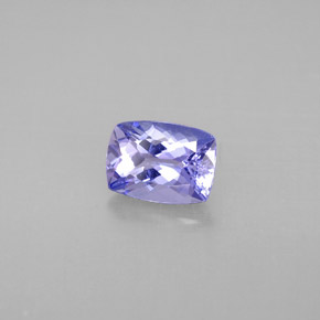 Tanzanita violeta natural de 1,03 ct, corte cojín, VVS