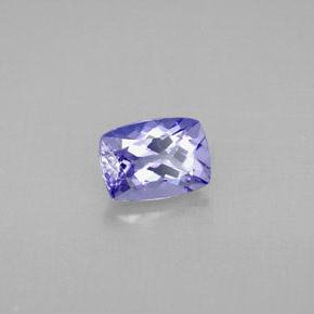 Tanzanita violeta natural de 1,03 ct, corte cojín, VVS