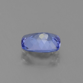 Tanzanita azul natural de 0,84 ct, corte cojín, VVS