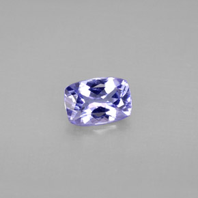 Tanzanita violeta natural de 0,85 ct, corte cojín, VVS-VS