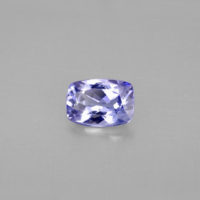 Tanzanita violeta natural de 0,85 ct, corte cojín, VVS-VS