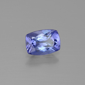 Tanzanita violeta natural de 0,86 ct, corte cojín, VVS-VS