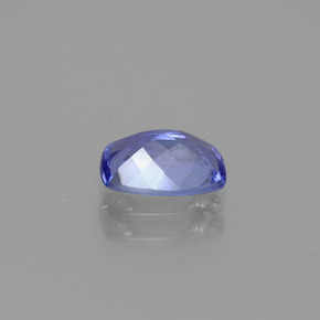 Tanzanita violeta natural de 0,86 ct, corte cojín, VVS-VS