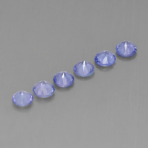 Gemas de tanzanita violeta natural de  ct, corte redondo, VVS-VS