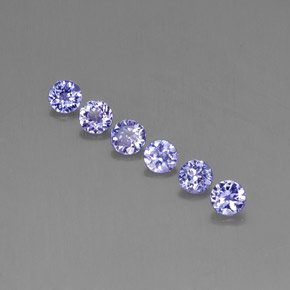 Gemas de tanzanita violeta natural de  ct, corte redondo, VVS-VS