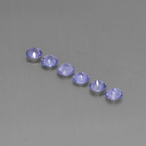 Gemas de tanzanita violeta natural de  ct, corte redondo, VVS-VS
