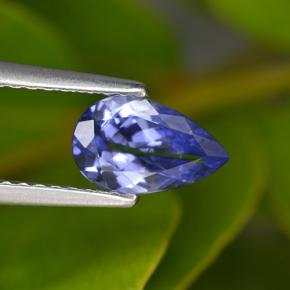 Tanzanita azul natural de 0,82 ct, en forma de pera, VVS