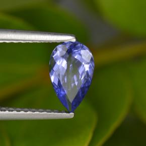 Tanzanita azul natural de 0,82 ct, en forma de pera, VVS