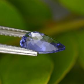 Tanzanita azul natural de 0,82 ct, en forma de pera, VVS