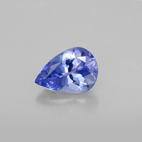 Tanzanita violeta natural de 1,07 ct, en forma de pera, VS