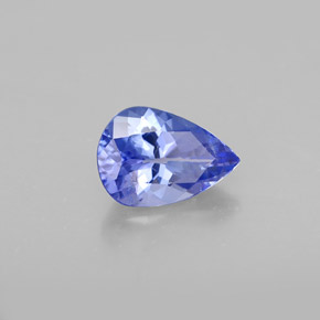 Tanzanita violeta natural de 1,07 ct, en forma de pera, VS