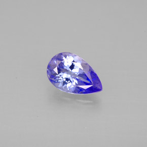 Tanzanita violeta natural de 0,84 ct, en forma de pera, VVS