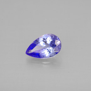 Tanzanita violeta natural de 0,84 ct, en forma de pera, VVS