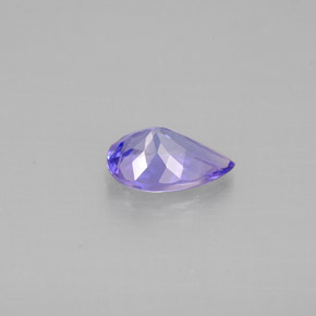 Tanzanita violeta natural de 0,84 ct, en forma de pera, VVS