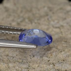 Tanzanita violeta natural de 0,84 ct, corte cojín, VVS