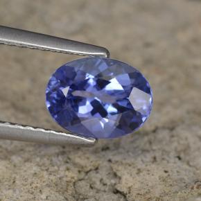 Tanzanita azul natural de 1,42 ct, corte óvalo, VS