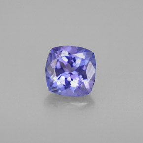 Tanzanita violeta natural de 0,99 ct, corte cojín, VVS