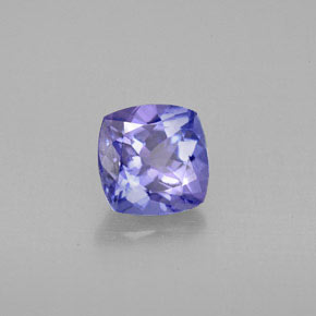 Tanzanita violeta natural de 0,99 ct, corte cojín, VVS