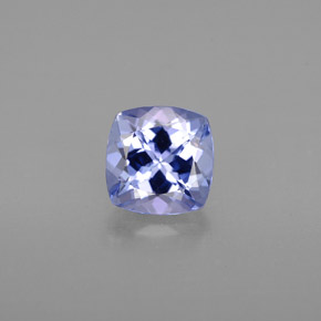 Tanzanita violeta natural de 1,07 ct, corte cojín, VVS