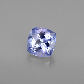 Tanzanita violeta natural de 1,07 ct, corte cojín, VVS